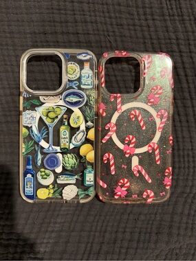 Velvet Caviar Pink Candy Cane & Tropical Phone Case Duo iphone15promax